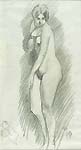 BACCIO MARIA BACCI , Standing Female Nude, black chalk